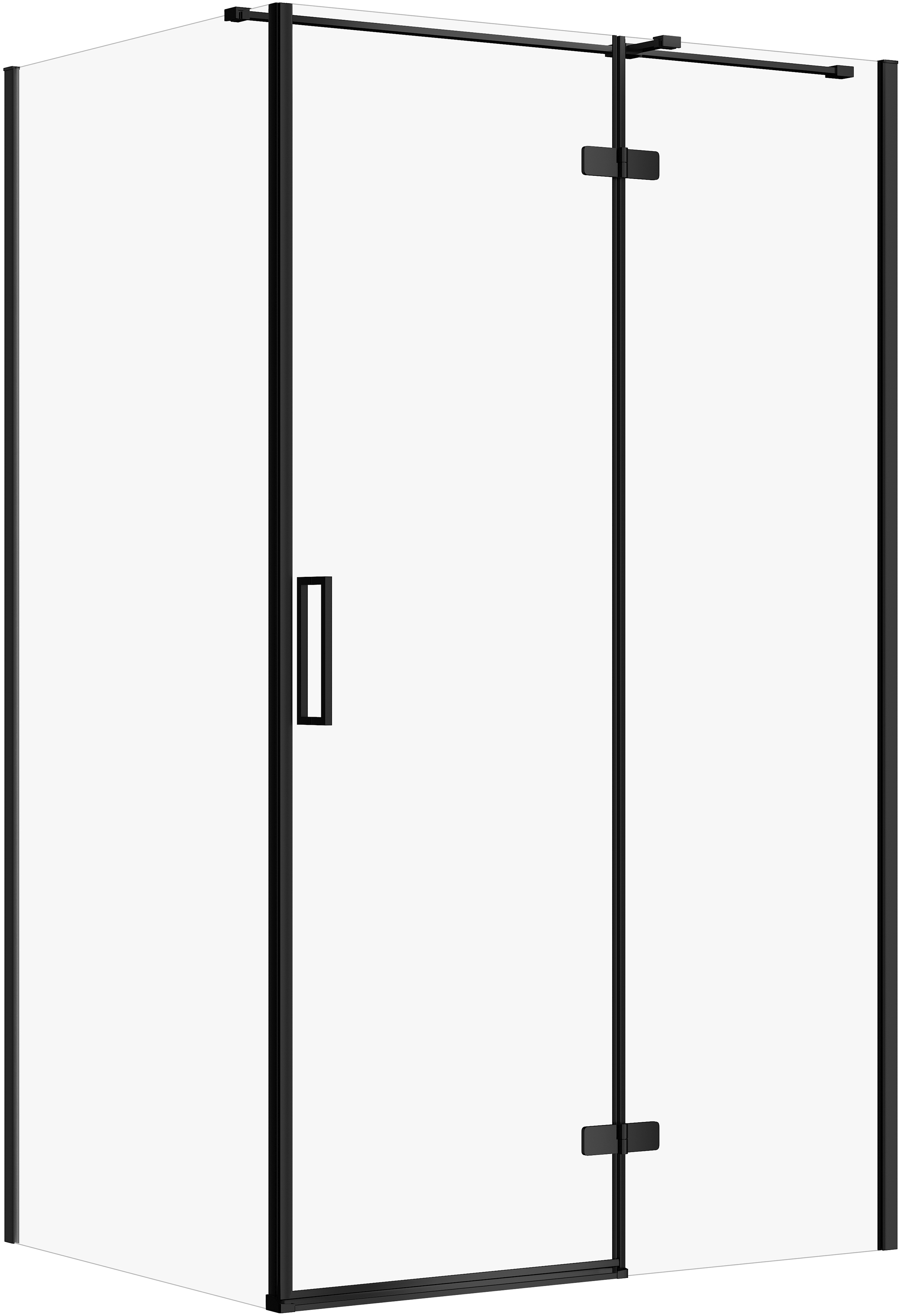 Cersanit City cabină de duș 120x90 cm dreptunghiular negru mat/sticlă transparentă S584-090
