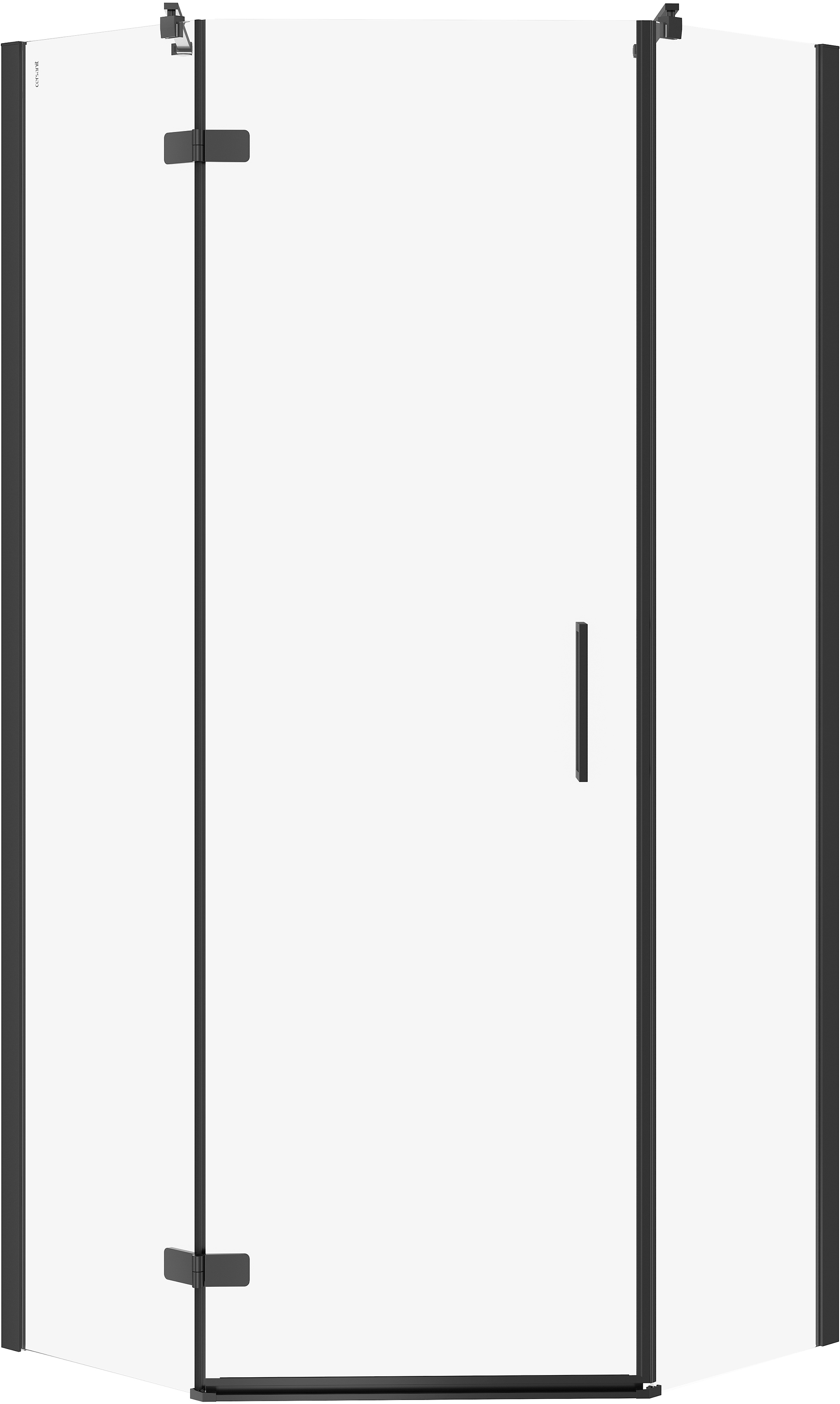 Cersanit City cabină de duș 90x90 cm negru mat/sticlă transparentă S584-083