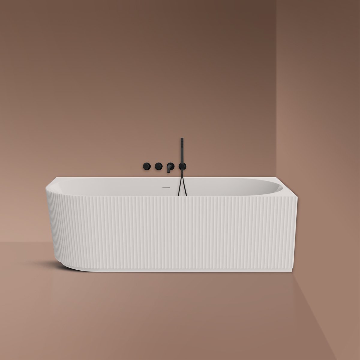 Oltens Hamnes cadă de colț 160x75 cm ovală alb 11008000