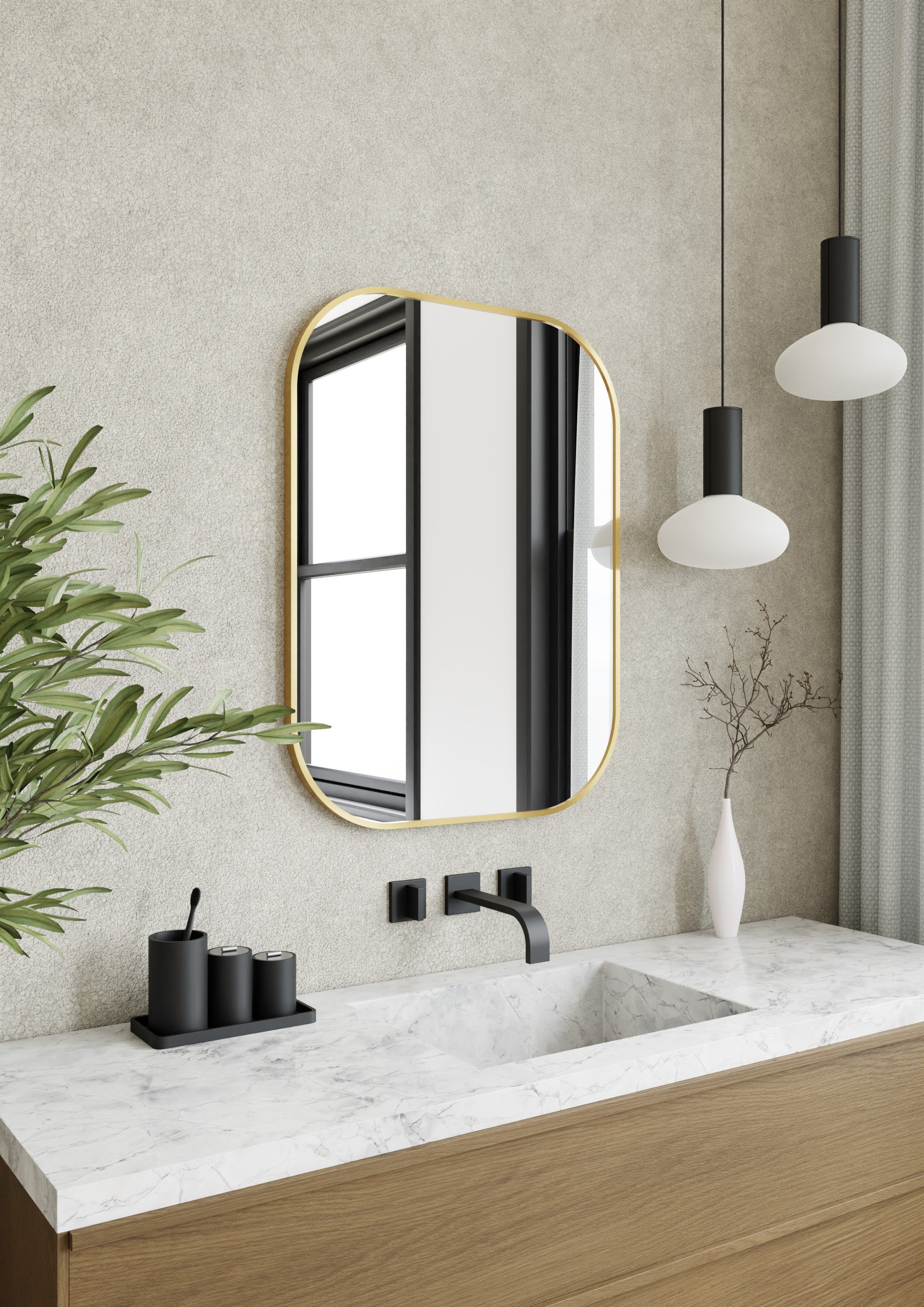 Dubiel Vitrum Luis Gold oglindă 40x60 cm oval auriu 5905241013152