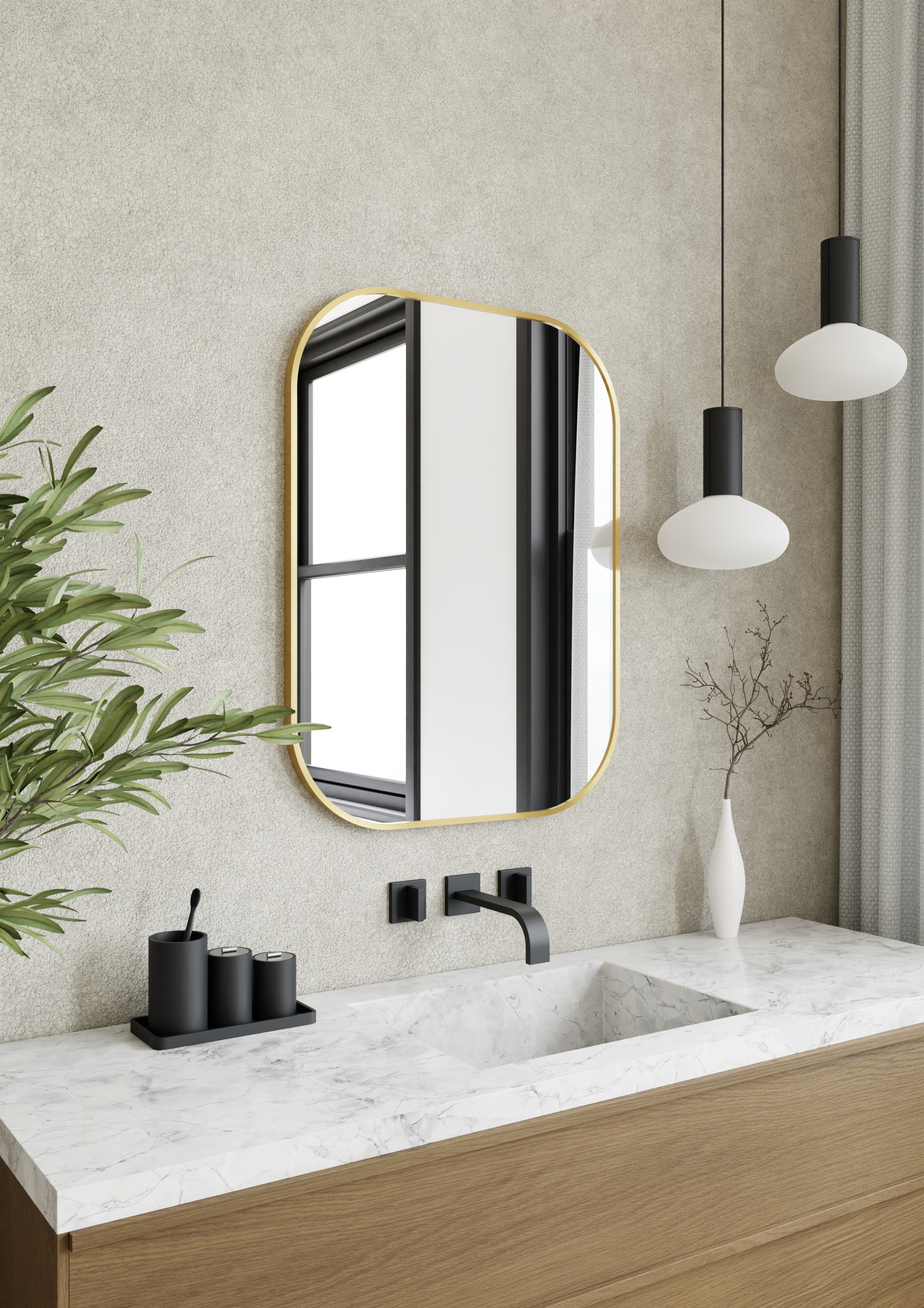 Dubiel Vitrum Luis Gold oglindă 60x80 cm oval auriu 5905241013176