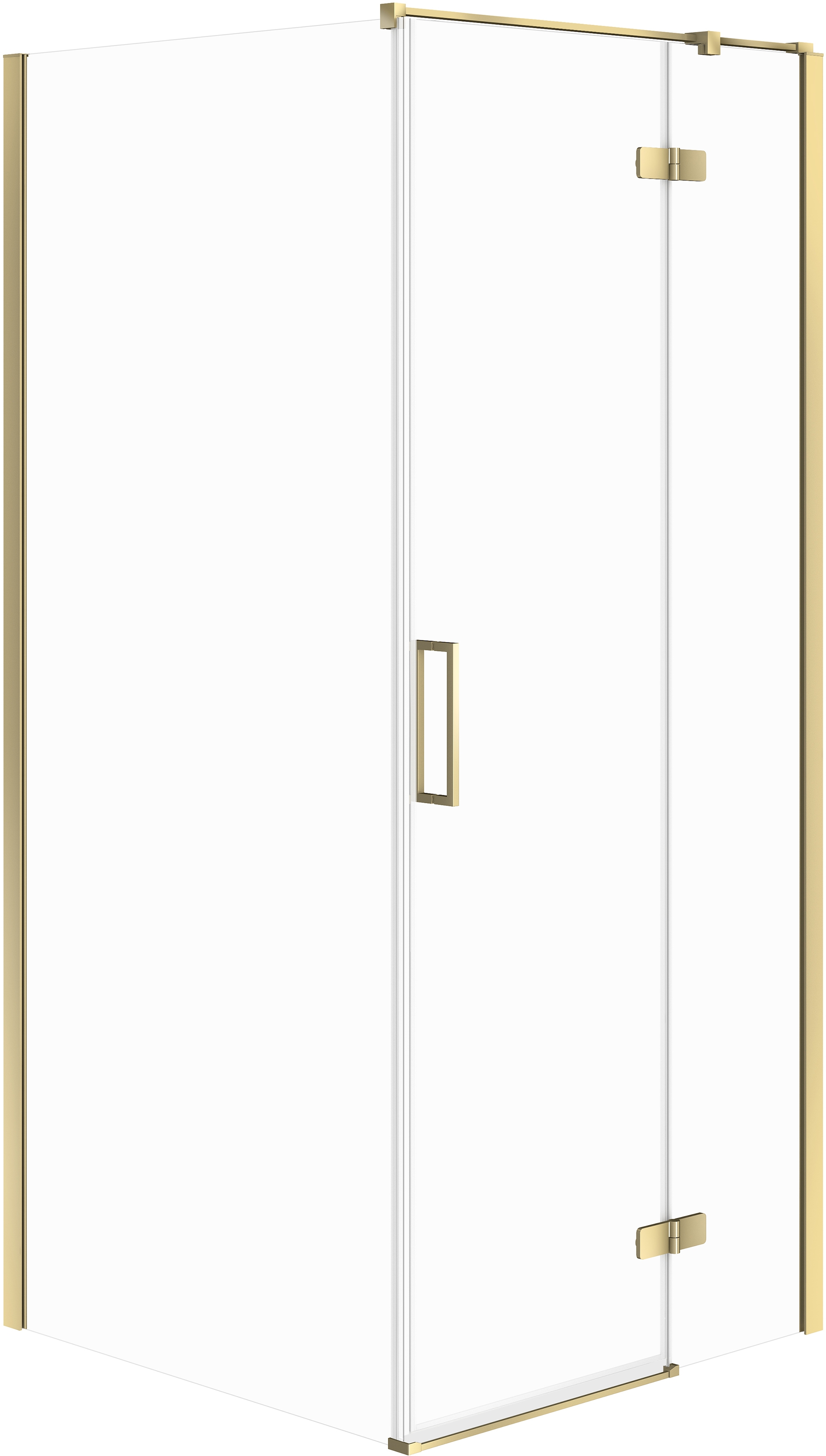 Cersanit City cabină de duș 80x80 cm pătrat auriu luciu/sticlă transparentă S584-079