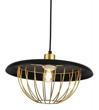 GTV Tulip lampă suspendată 1x40 W negru-auriu OS-TULI-11-DEC