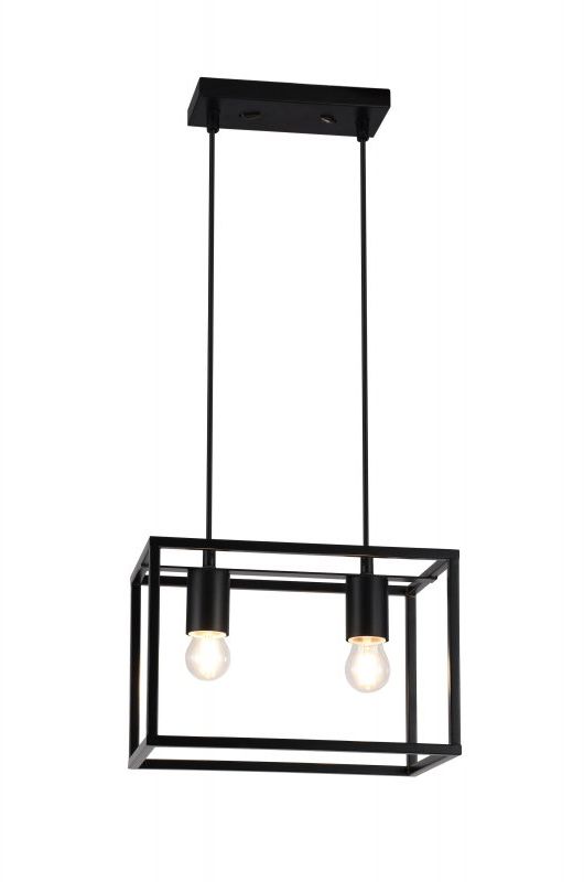 GTV Diu lampă suspendată 2x40 W negru OS-DIU2-10-DEC