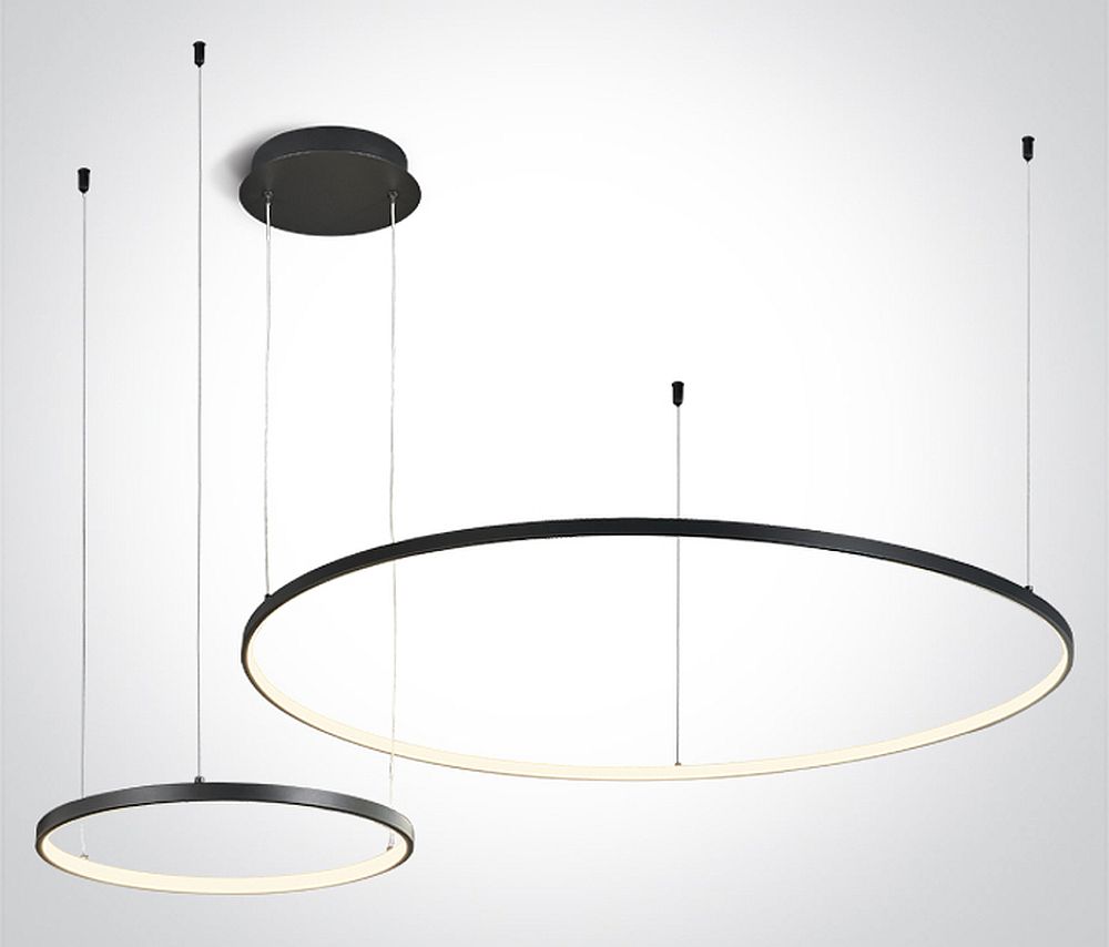 One Light Verdun 2 lampă de tavan 1x65 W negru 63150A/B/W