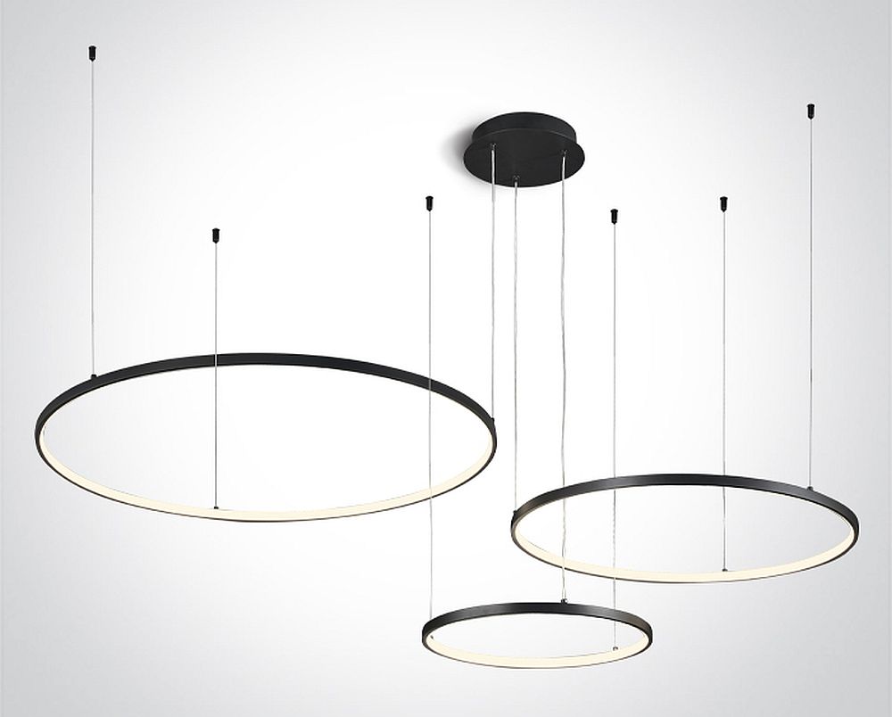 One Light Verdun 3 lampă de tavan 1x65 W negru 63150B/B/W