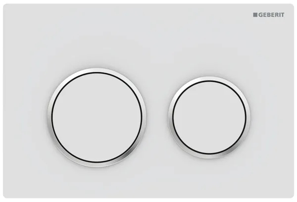 Geberit Omega20 buton de spălare pentru WC crom lucios-alb 115.085.JT.1