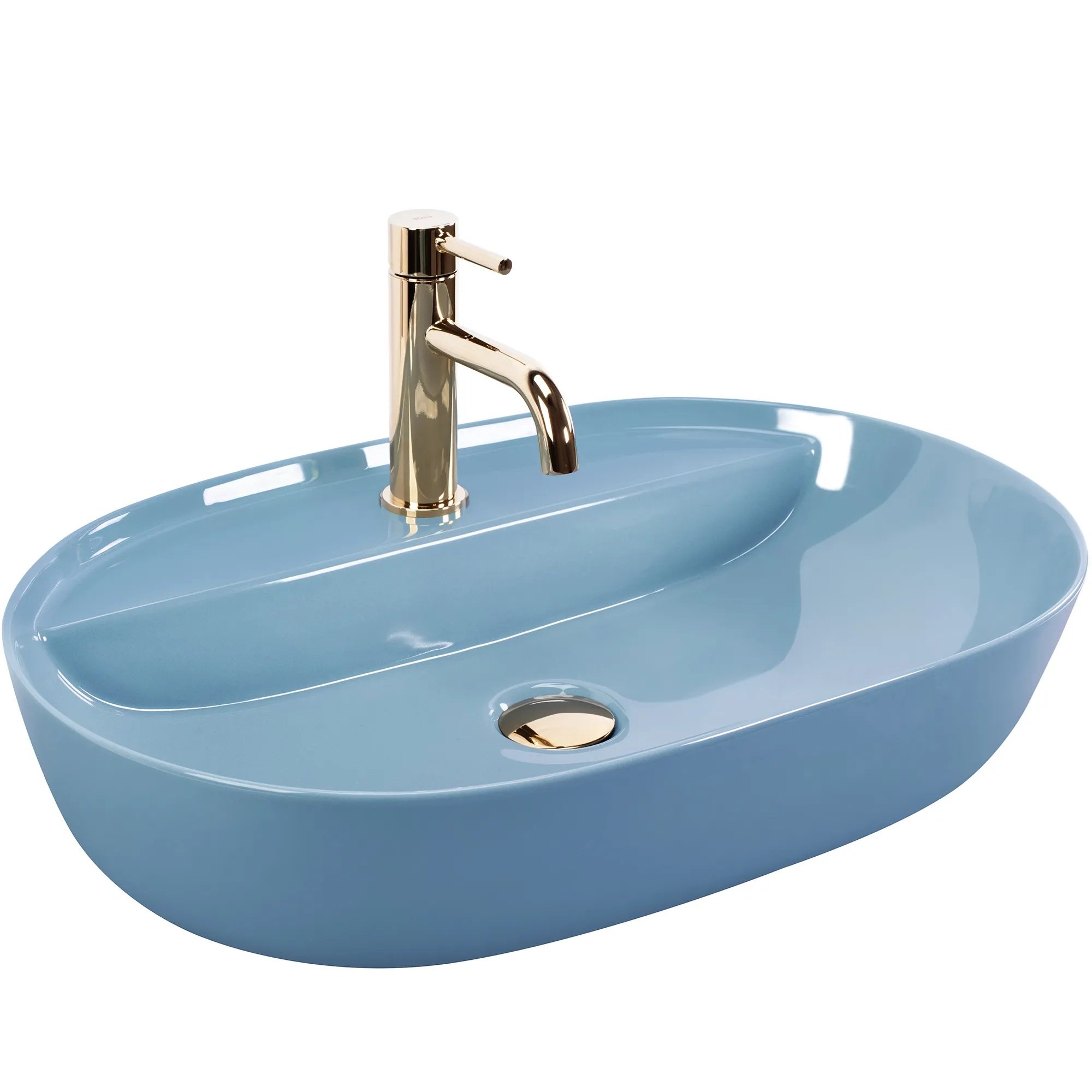 Rea Aura lavoar 60.5x40.5 cm ovale de blat albastru REA-U6618
