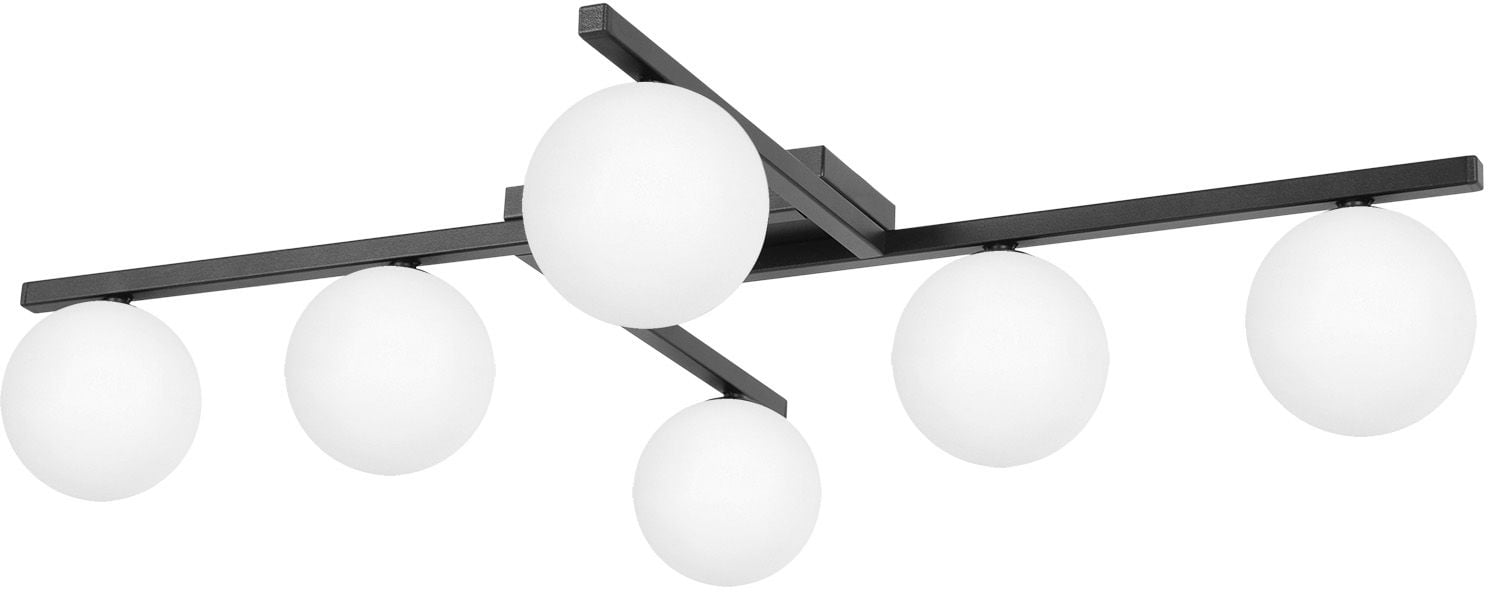 Kaja Korfu lampă de tavan 6x10 W alb-negru K-5461