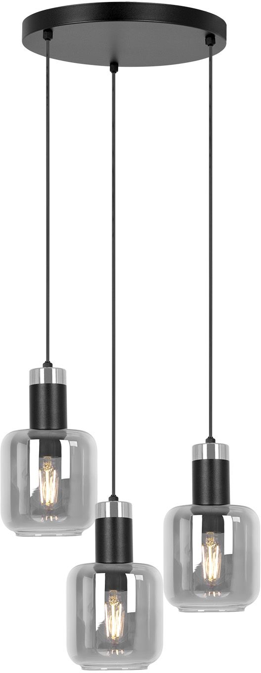 Kaja Denis lampă suspendată 3x15 W negru-grafit K-5262