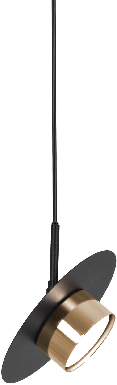 Kaja Burgas lampă suspendată 1x10 W negru-auriu K-5455