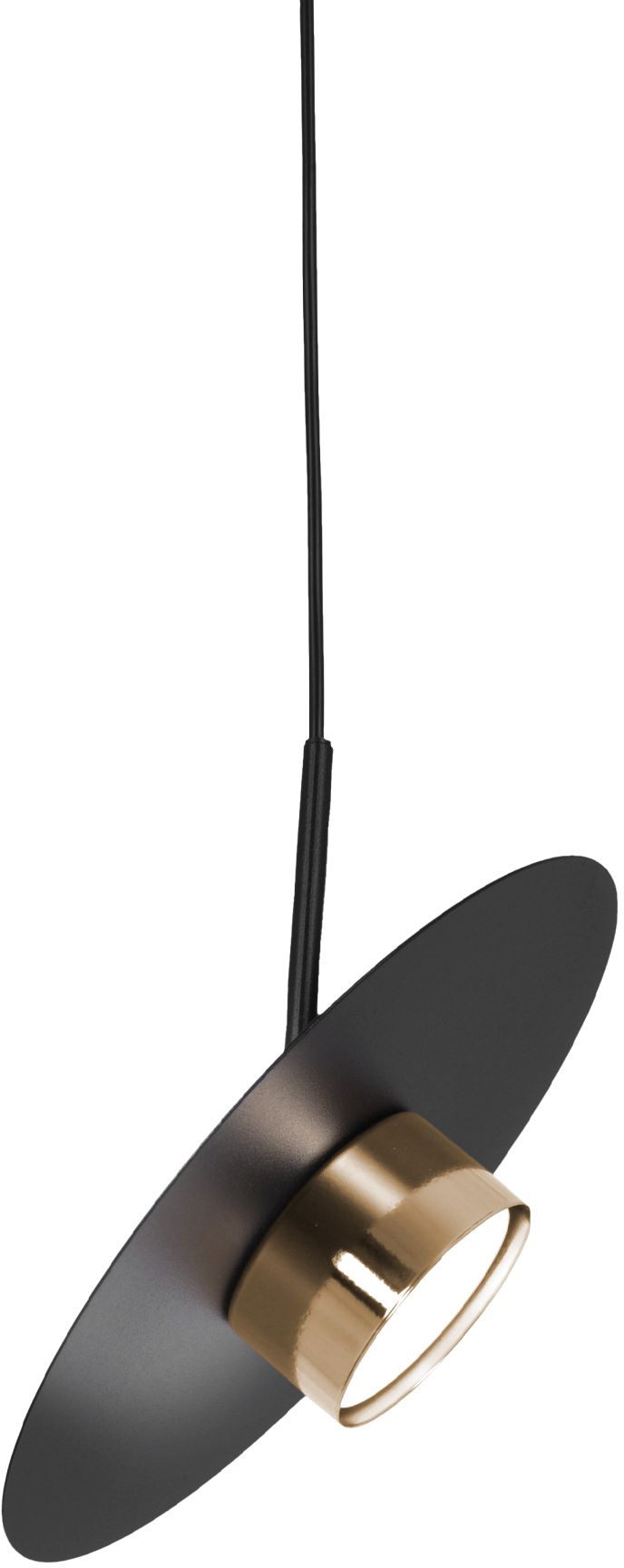 Kaja Burgas lampă suspendată 1x10 W negru-auriu K-5456