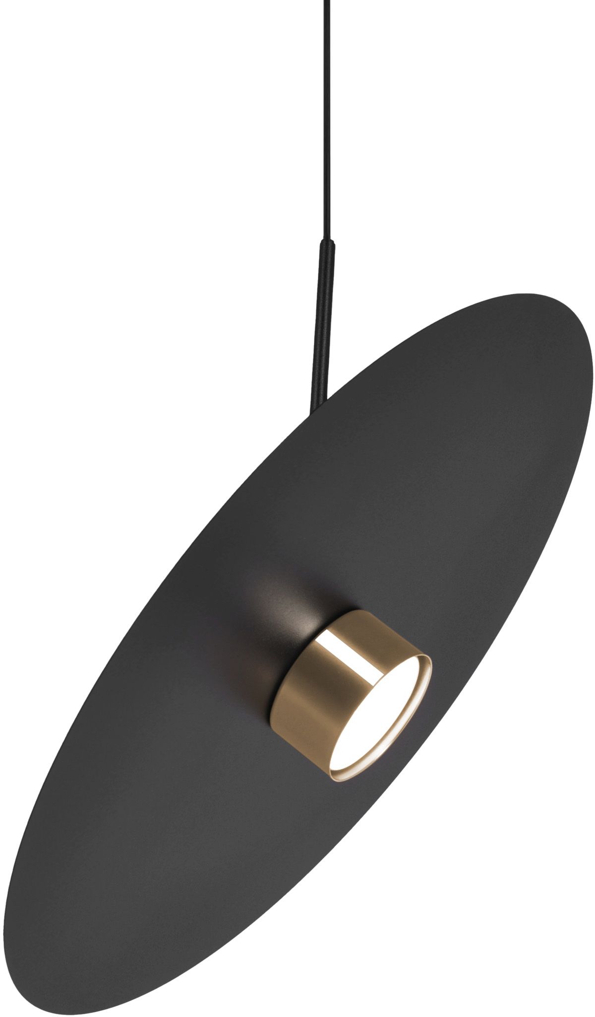 Kaja Burgas lampă suspendată 1x10 W negru-auriu K-5457