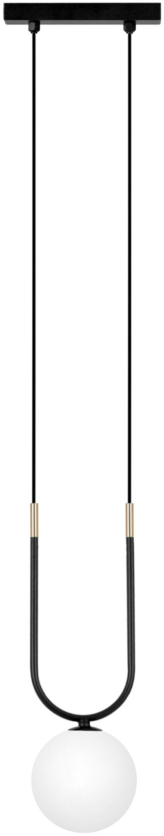 Kaja Enzo lampă suspendată 1x10 W alb-negru-auriu K-5590