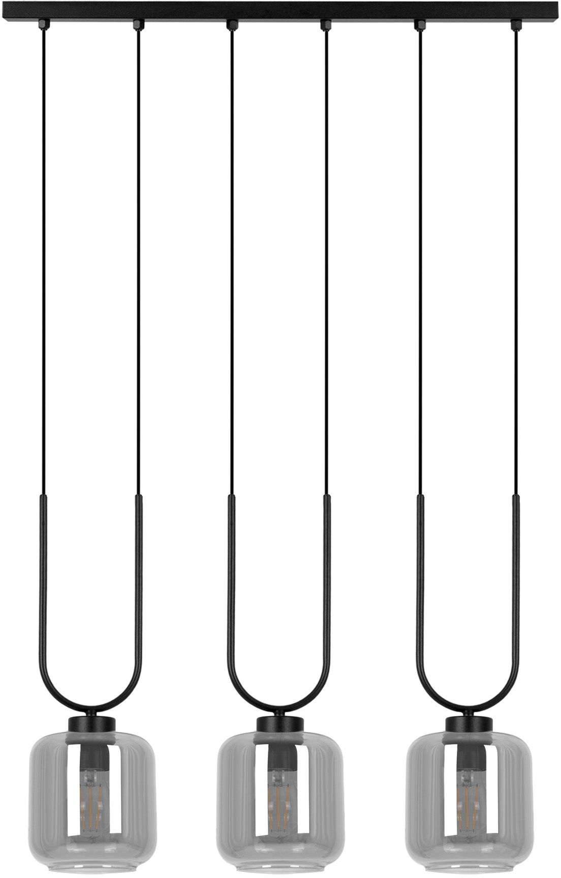 Kaja Bono lampă suspendată 3x15 W negru-grafit K-5586