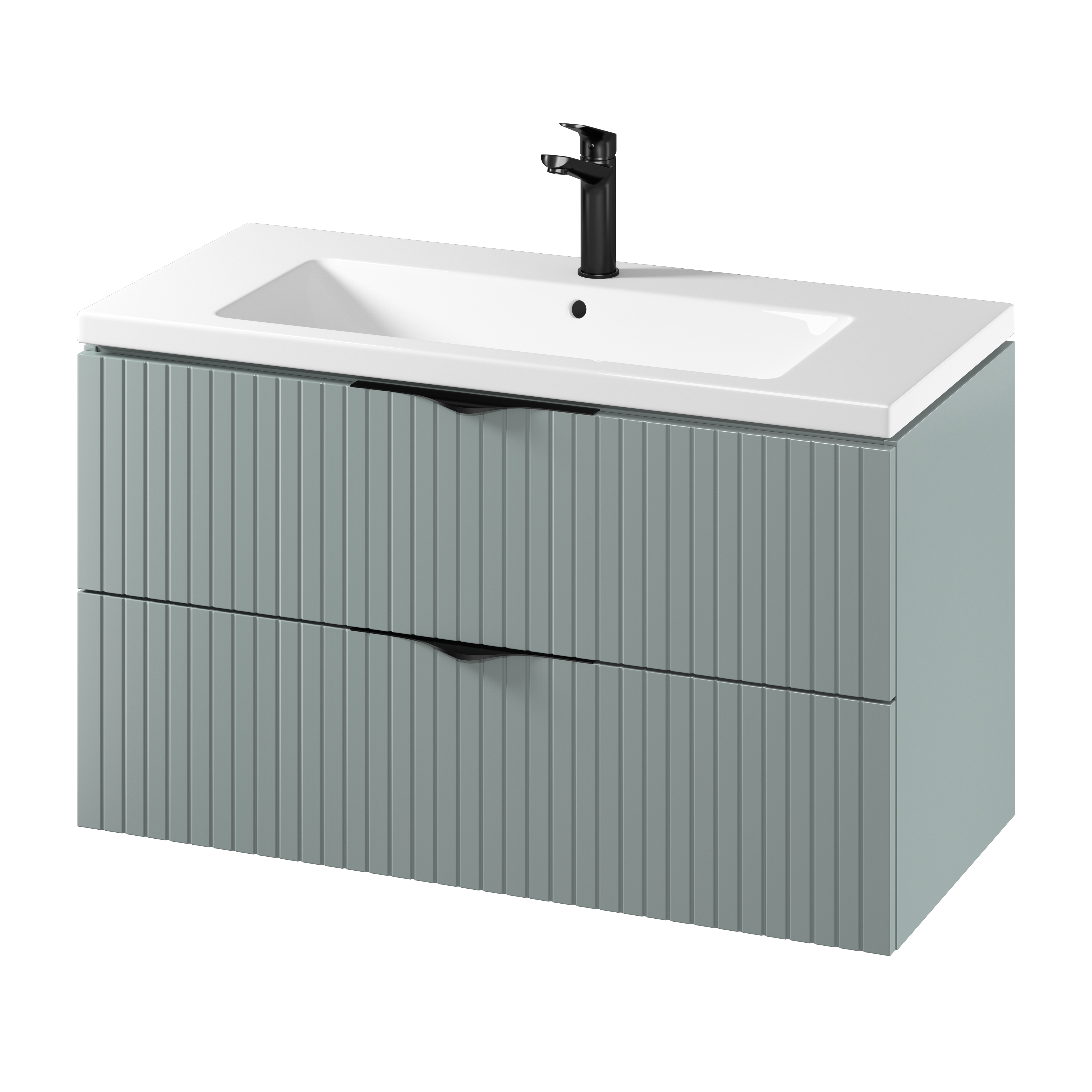 Cersanit (produkt bez serii) lavoar cu dulap 100 cm verde S801546