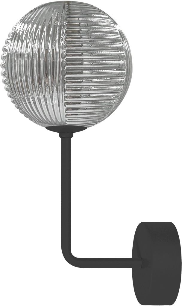 Kaja Greta lampă de perete 1x10 W negru-transparent K-5718