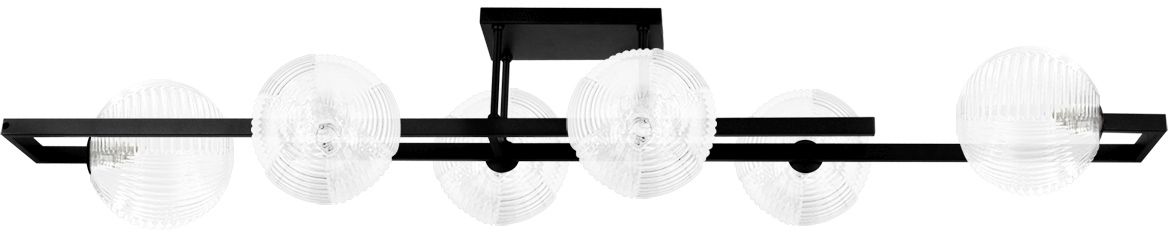 Kaja Parma lampă de tavan 6x10 W negru-transparent K-5762