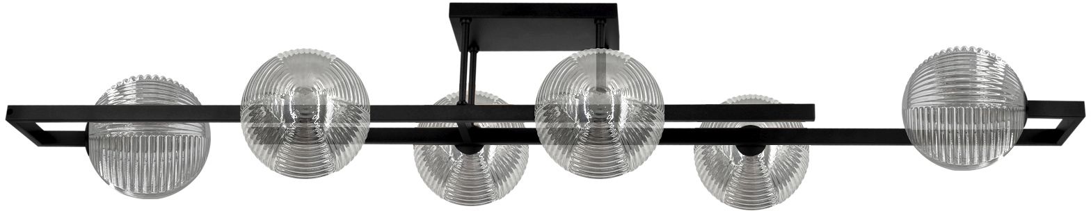 Kaja Tores lampă de tavan 6x10 W negru-grafit K-5772