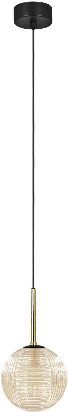 Kaja Giro lampă suspendată 1x10 W negru-auriu-chihlimbar K-5685