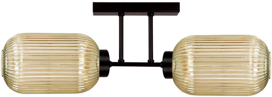 Kaja Fadiga lampă de tavan 2x15 W negru-chihlimbar K-5743