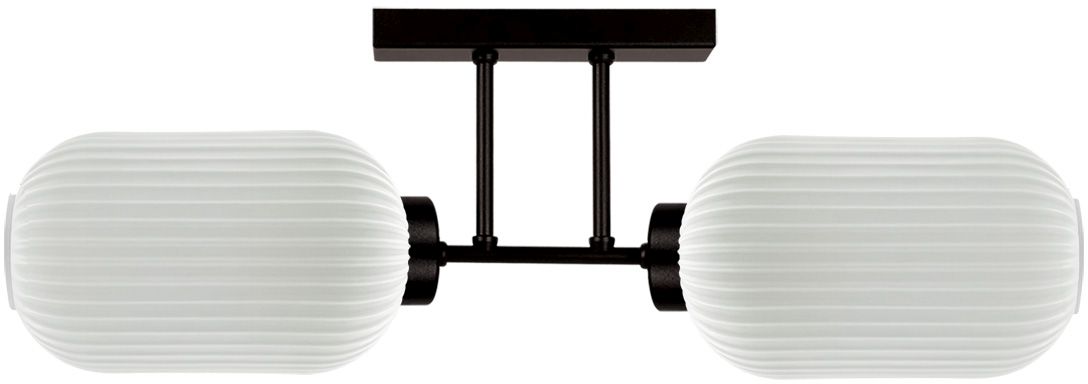 Kaja Vilar lampă de tavan 2x15 W alb-negru K-5733