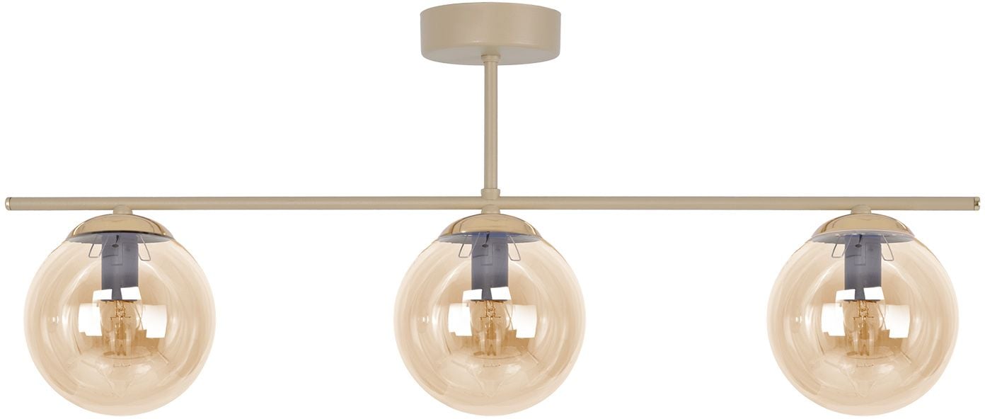 Kaja Felix lampă de tavan 3x10 W chihlimbar-bej K-5782