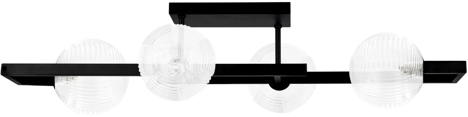 Kaja Parma lampă de tavan 4x10 W negru-transparent K-5761