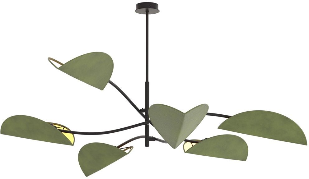 Emibig Lotus lampă suspendată 6x10 W verde 1461/6