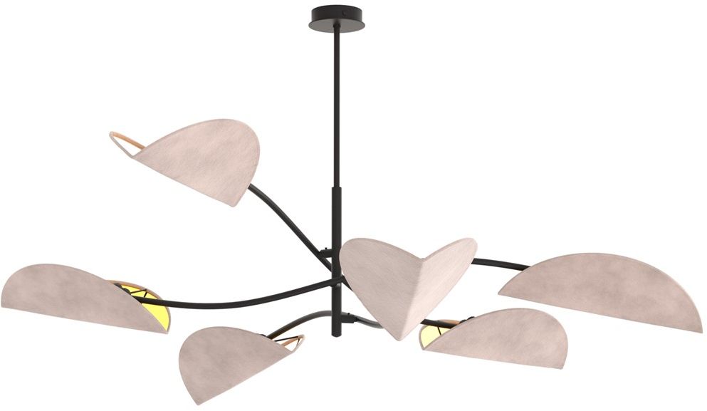 Emibig Lotus lampă suspendată 6x10 W gri/frasin 1462/6