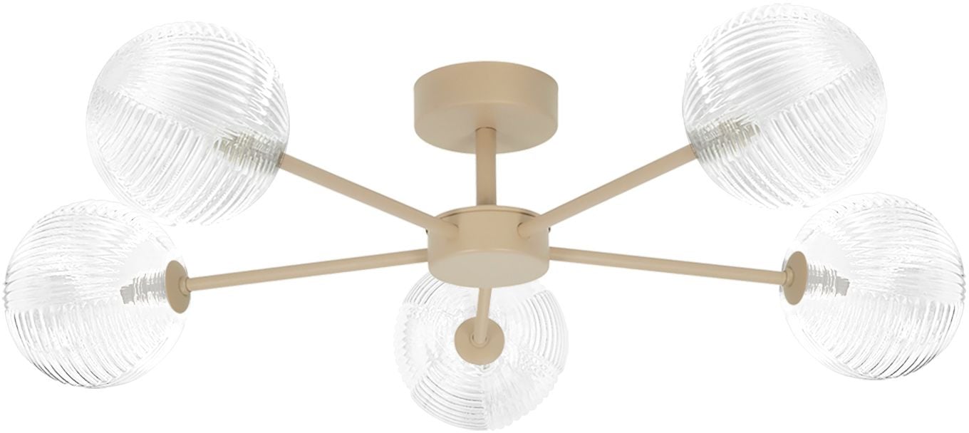 Kaja Casoli lampă de tavan 5x10 W transparent-bej K-5711
