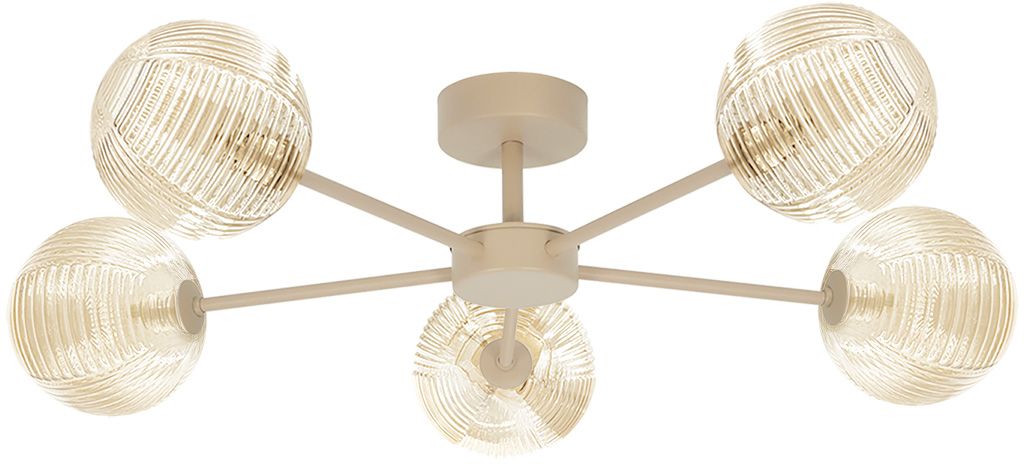 Kaja Jukon lampă de tavan 5x10 W chihlimbar-bej K-5714