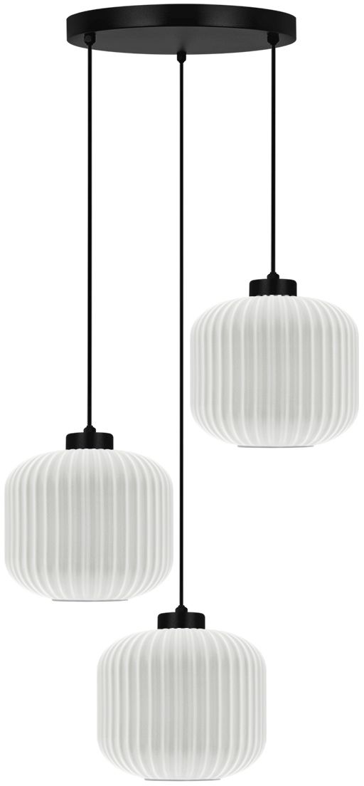 Kaja Sparta lampă suspendată 3x15 W alb-negru K-5644