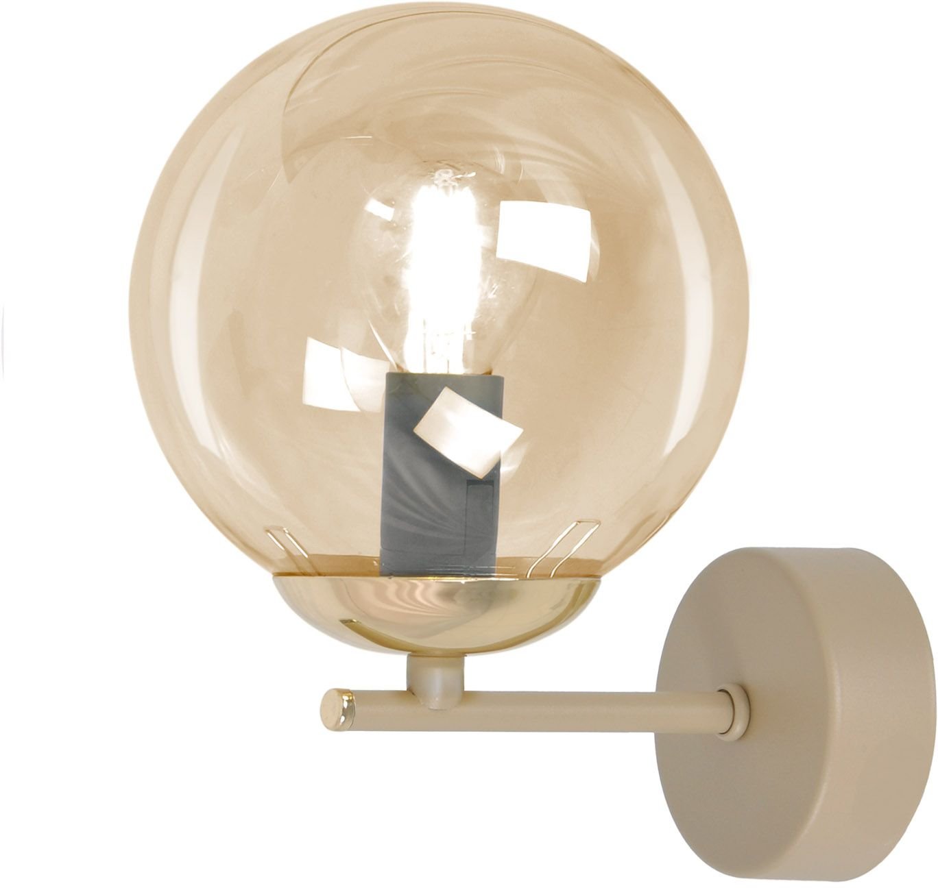 Kaja Felix lampă de perete 1x10 W chihlimbar-bej K-5785