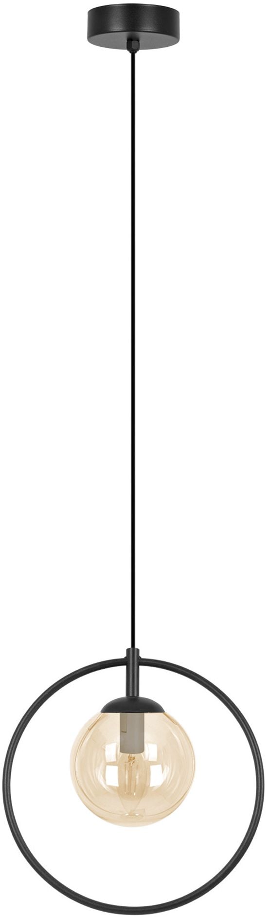 Kaja Venta lampă suspendată 1x10 W negru-chihlimbar K-5476