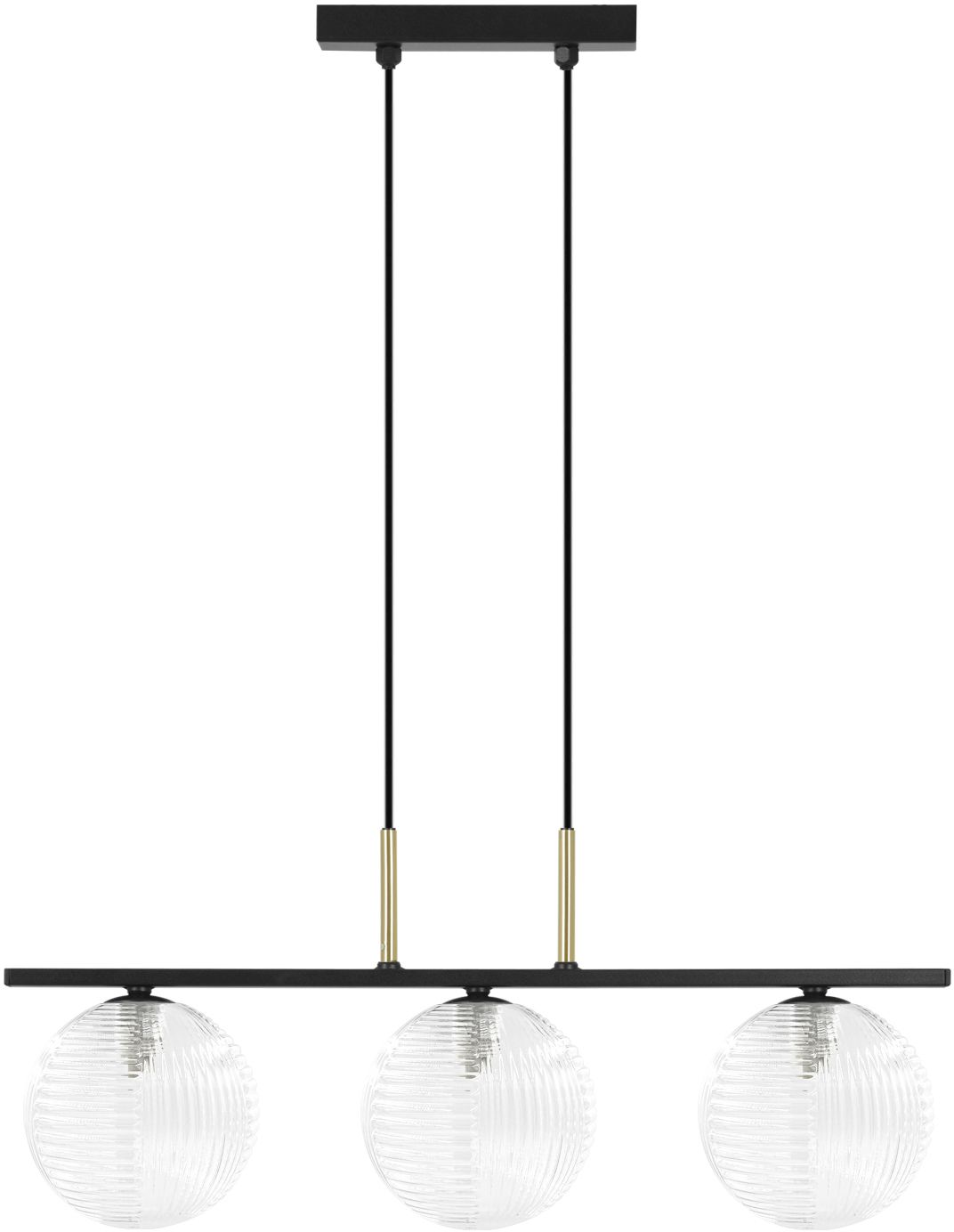 Kaja Aura lampă suspendată 3x10 W negru-transparent K-5682