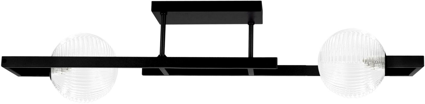 Kaja Parma lampă de tavan 2x10 W negru-transparent K-5760