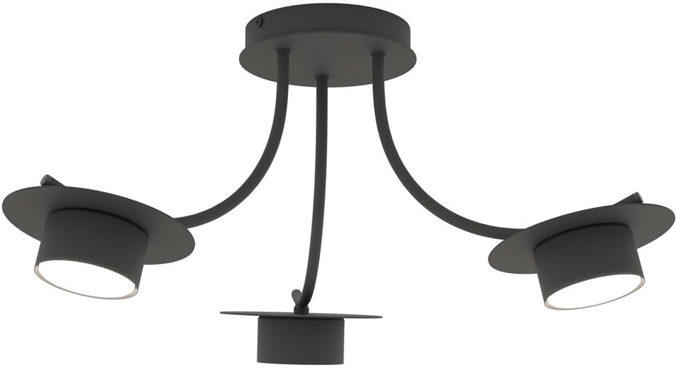 Emibig Enso lampă de tavan 3x12 W negru 1445/3