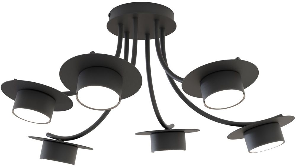 Emibig Enso lampă de tavan 6x12 W negru 1445/6