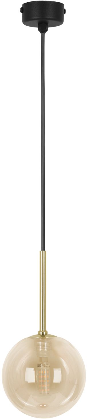 Kaja Galaxy lampă suspendată 1x10 W negru-auriu-chihlimbar K-5560