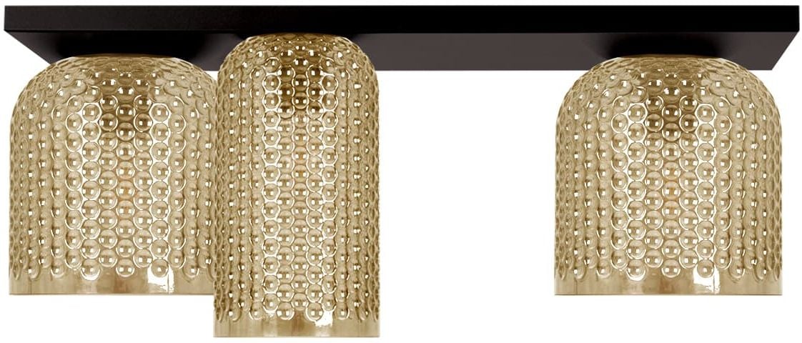 Kaja Capri lampă de tavan 3x15 W negru-chihlimbar K-5626