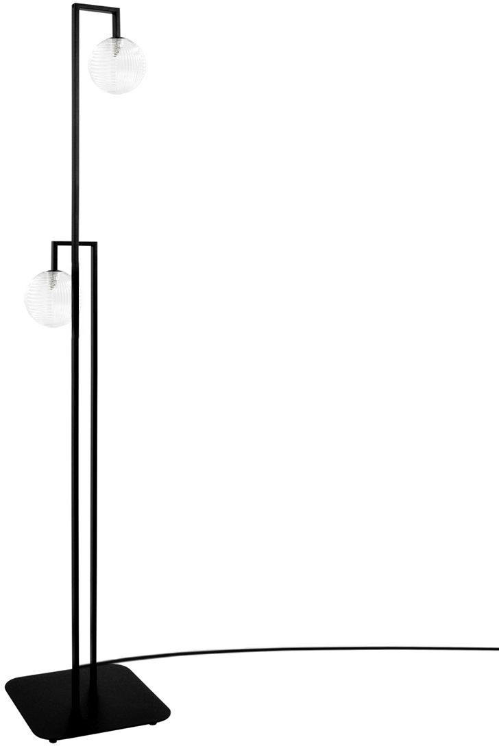 Kaja Parma lampă de podea 2x10 W negru-transparent K-5764