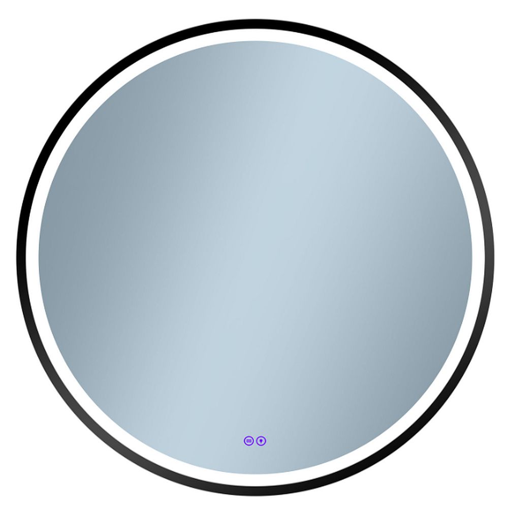 Venti Orion Black oglindă 60x60 cm rotund cu iluminare negru 5905951180342