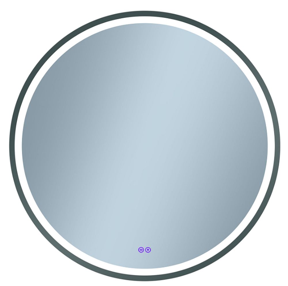Venti Orion Graphite oglindă 60x60 cm rotund cu iluminare cu covoraș de încălzire grafit 5905951180373