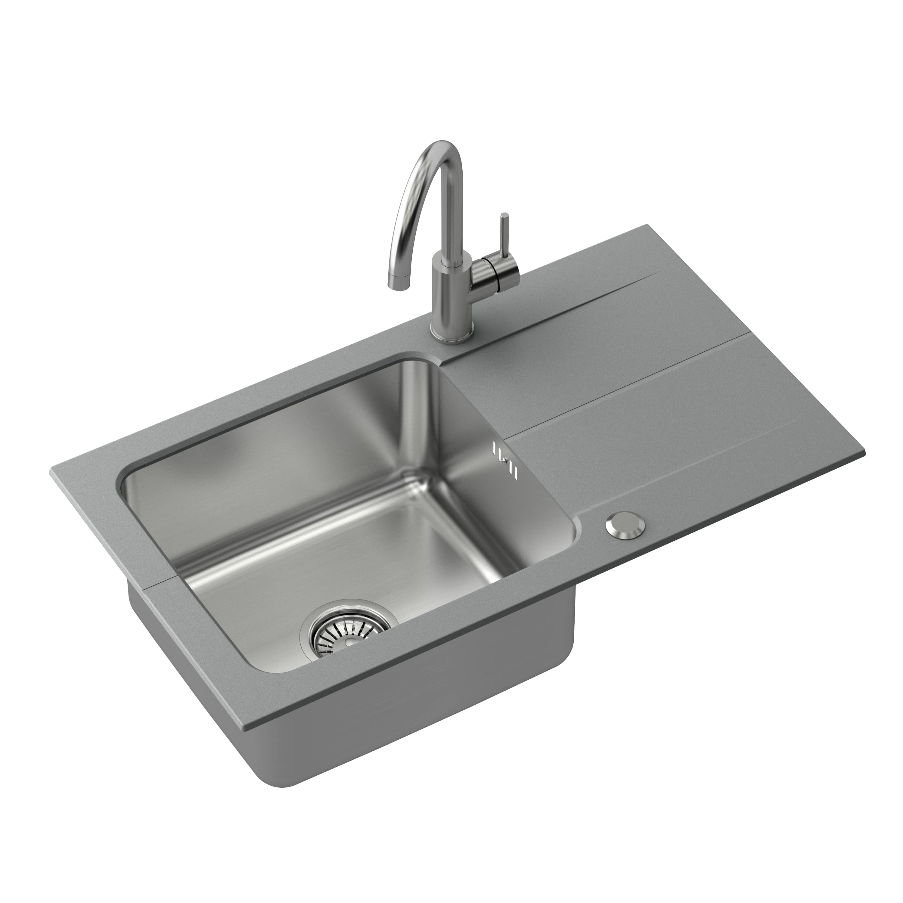 Quadron Edward chiuvetă din granit-oțel 78x44 cm gri/grafit/onix FUS_E7844SZ_3623500BS