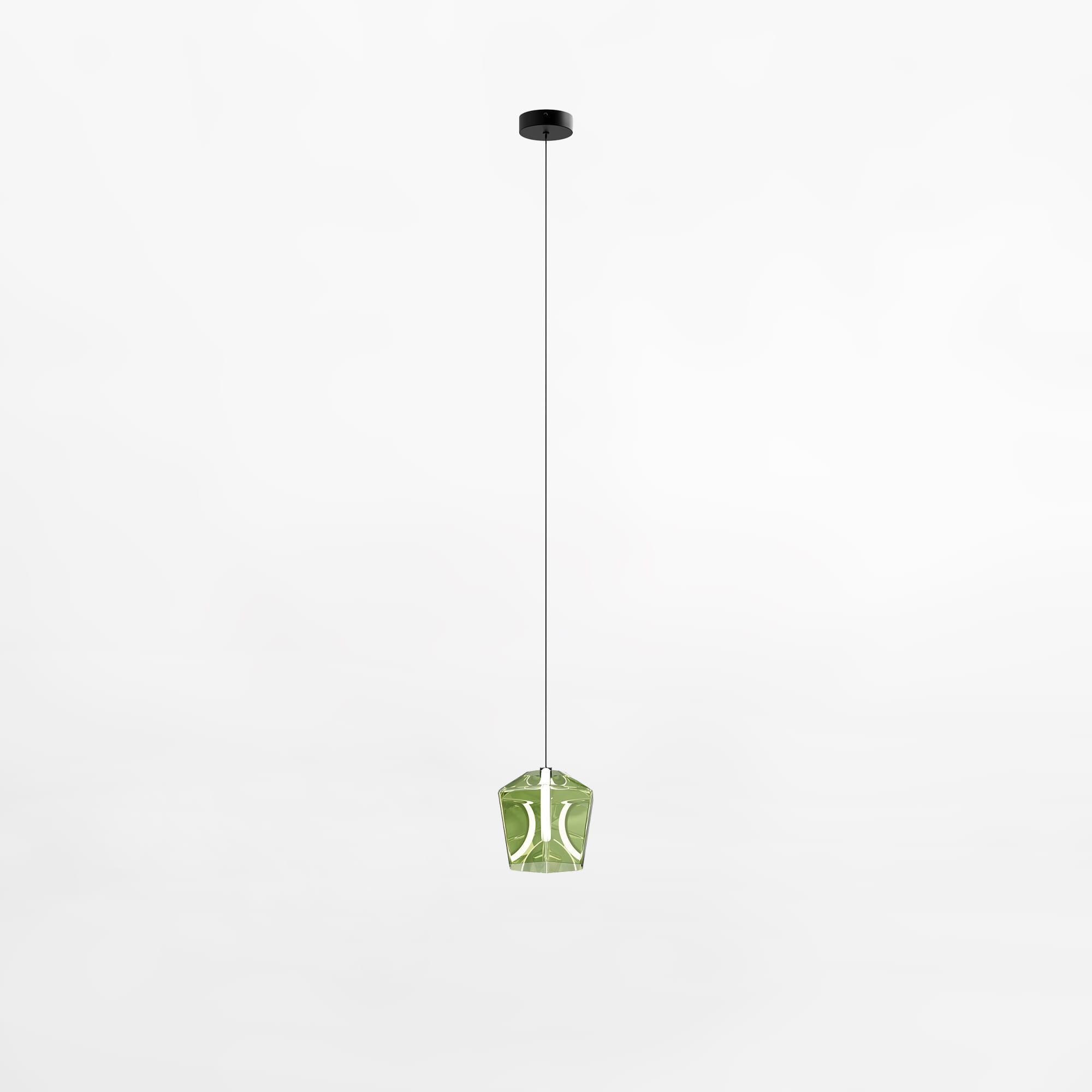 Zuma Line Colore lampă suspendată 1x6 W negru-verde-transparent MD3350-1BL/GR