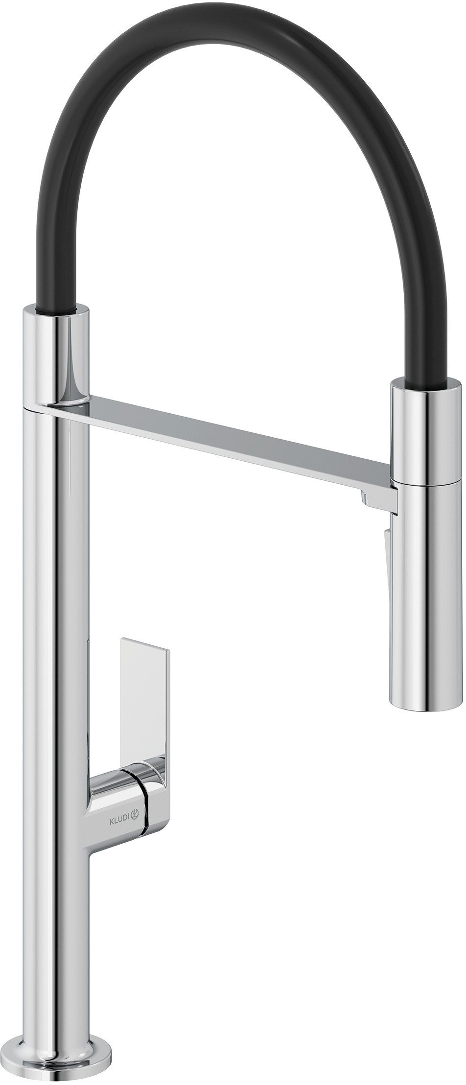 Kludi Qord baterie bucătărie pe picior crom-negru 568590575