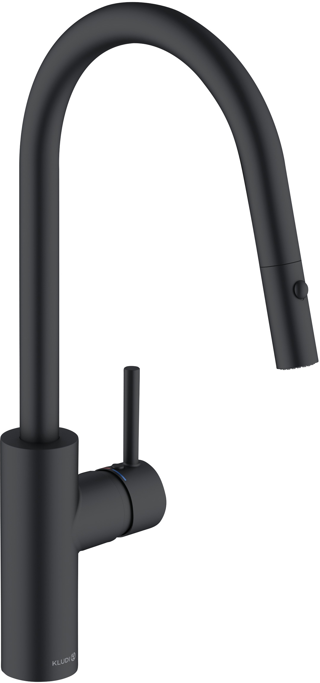 Kludi E-Go Voice baterie bucătărie pe picior negru 423006677