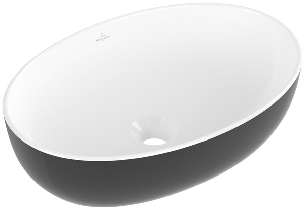 Villeroy & Boch Artis lavoar 48x32.5 cm ovale de blat alb-negru 438848BCT8