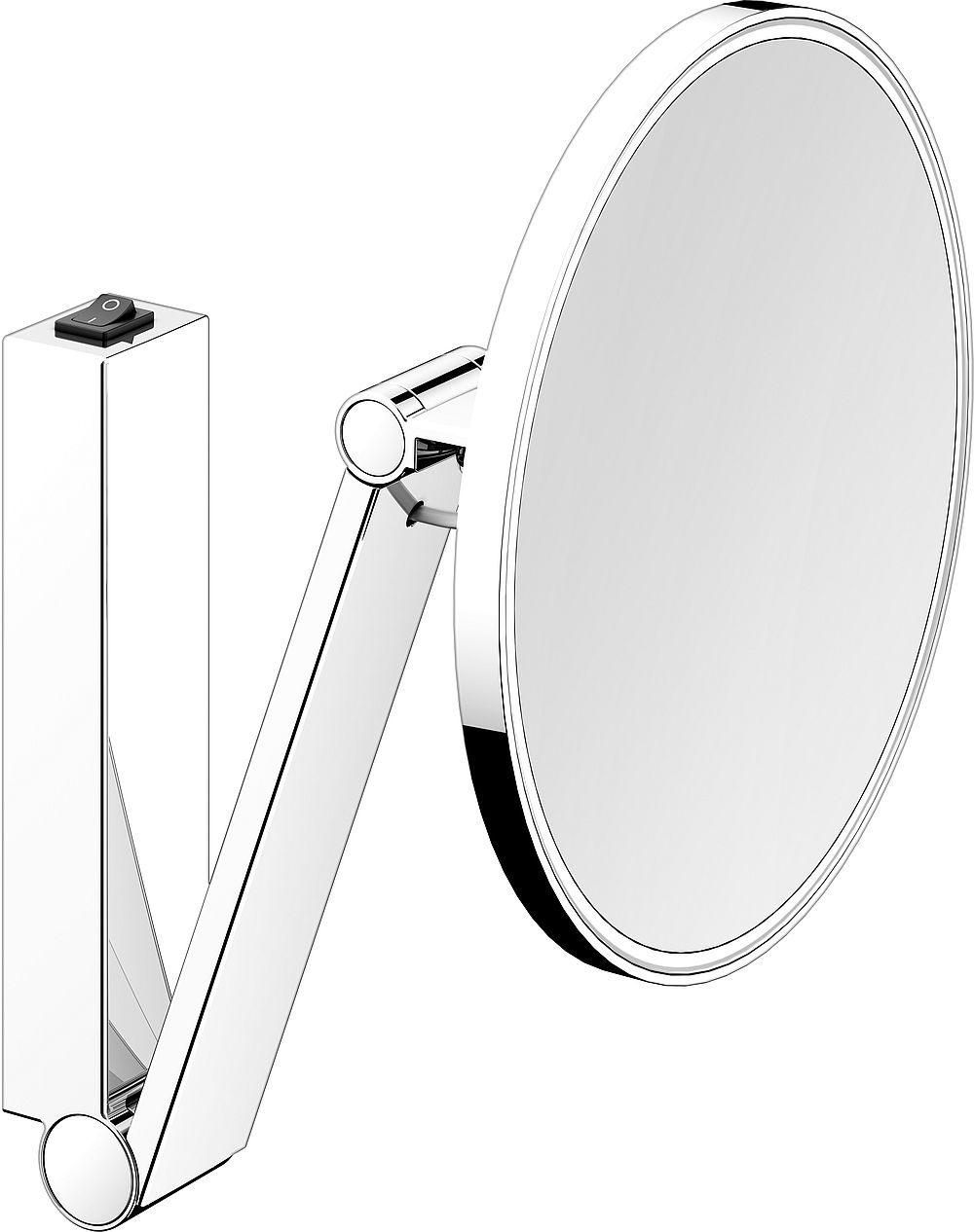 Keuco Cosmetic mirrors oglindă cosmetică 21.2x31.8 cm rotunde cu iluminare nichel 17612059004